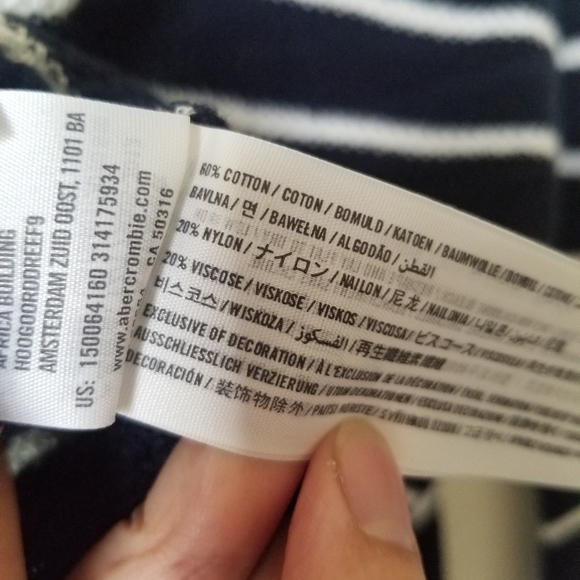 Abercrombie & Fitch Navy Striped Knit Sweater - Picture 10 of 11